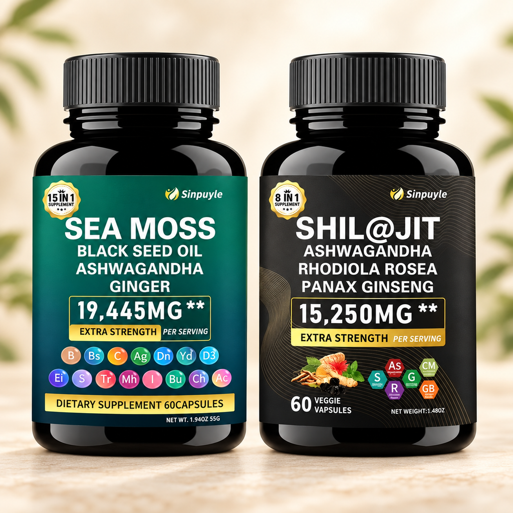 15-in-1 Sea Moss + 8-in-1 Shilajit Wellness Bundle